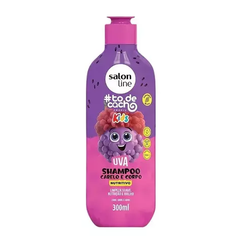 Shampoo cabelo e corpo nutritivo uva salon line 300ml