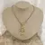 Colar 45Cm Veneziana Cruz Strass