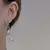 Estilo coreano moda longo cobre brincos de corte redondo gemas sintéticas nupci - marii