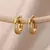 Brincos de argola de zircônia cúbica para mulheres luxo cor dourado brincos de - marii