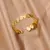 Pulseiras de aço inoxidável para mulheres, cor dourada, textura geométrica na internet