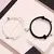Imagem do pulseira 2 peças conjunto preto branco amor magnético casal pulseira