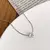 Colar de Aço inoxidável banhado a ouro delicado minimalista zircão charme ante manchas na internet