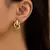 Brinco de argola com nó dourado e prateado, para mulheres, moda brilhante - comprar online