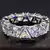 anel de prata esterlina 925 luxuoso, anel de zircão triangular com cristal de z - Hinata