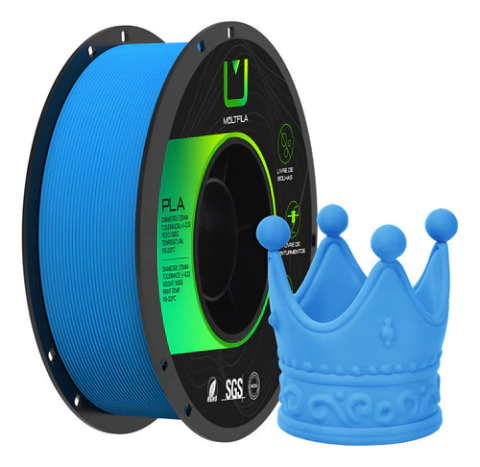 Filamento Pla Matte Fosco Azul 1.75mm 1kg Multfila