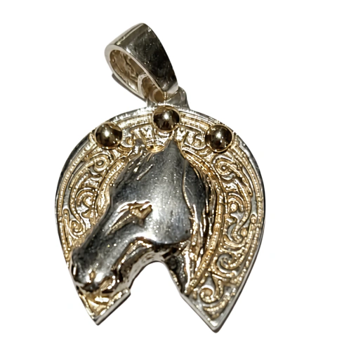 Dije Ecuestre Plata 925 y Oro Premium