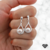 Aros Plata Colgantes con Perlas