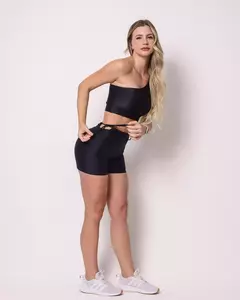 Conjunto Short Empina Ajuste Compressao Preto + Top Paloma - comprar online