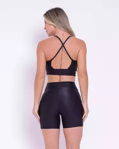 Conjunto Short Bolso Duplo Compressão Preto + Top Kelly - comprar online