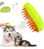 Peine Gatos Perros Vapor Cepillo Autolimpiante Saca Pelos Color Amarillo - comprar online