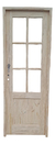 Puerta Medio Vidrio Repartido 84x205 Madera De Pino - comprar online