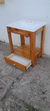 Vanitory 60x46x80 C/cajon + Bacha Madera Pino, Color Cedro - tienda online