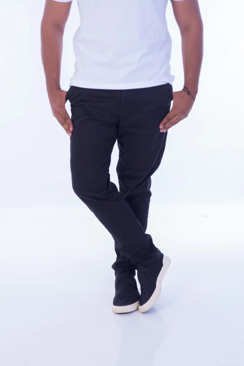 Calça de sarja preta - comprar online
