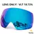 Gafas de esquí magnéticas profesionales, hombre, mujer, lentes de doble capa antiniebla U400, máscara de esquí grande gafas de snowboard para hombres y mujeres.
