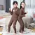 Otoño Invierno ropa interior térmica traje niños y niñas, conjuntos de ropa niños conjuntos de pijama, ropa de dormir cálida, distintos colores ropa para niños. - comprar en línea