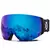 Gafas de esquí magnéticas profesionales, hombre, mujer, lentes de doble capa antiniebla U400, máscara de esquí grande gafas de snowboard para hombres y mujeres. - comprar en línea