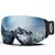 Gafas de esquí magnéticas profesionales, hombre, mujer, lentes de doble capa antiniebla U400, máscara de esquí grande gafas de snowboard para hombres y mujeres. - comprar en línea