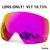 Imagen de Gafas de esquí magnéticas profesionales, hombre, mujer, lentes de doble capa antiniebla U400, máscara de esquí grande gafas de snowboard para hombres y mujeres.