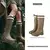 Botas de lluvia para mujer, calcetín medio alto, forrado de llana, cálido, versátil, impermeable, zapatos para exteriores para la lluvia. - tienda en línea