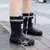 Botas de lluvia impermeables de color sólido para niño y niña, zapatos de agua duraderos antideslizantes, cómodos para el día lluvioso, Outdoor, Unisex. - comprar en línea