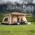 Tienda de campaña doble a prueba de lluvia para exteriores, equipo de camping nocturno para 4-10 personas, dos habitaciones y una sala, refugio de acampar. - comprar en línea