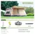 Tienda de campaña doble a prueba de lluvia para exteriores, equipo de camping nocturno para 4-10 personas, dos habitaciones y una sala, refugio de acampar.