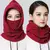Imagem do Chapéu térmico de lã com capuz para inverno, à prova de vento, quente para clima frio, esqui, esporte, aquecedor de pescoço para homens e mulheres.