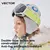 Gafas de esquí para niños, montura con correa estampada para niño y niña, lentes magnéticos intercambiables UV400, gafas de sol antiniebla para nieve. - comprar en línea