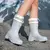 Botas de lluvia para mujer, calcetín medio alto, forrado de llana, cálido, versátil, impermeable, zapatos para exteriores para la lluvia. - CORDILLERA online store