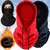 Chapéu térmico de lã com capuz para inverno, à prova de vento, quente para clima frio, esqui, esporte, aquecedor de pescoço para homens e mulheres.