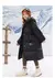 Parka de invierno para niños, chaqueta larga de algodón para adolescentes y niñas, abrigo negro y rojo, traje para la nieve, parka con capucha. - comprar en línea