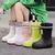 Botas de lluvia impermeables de color sólido para niño y niña, zapatos de agua duraderos antideslizantes, cómodos para el día lluvioso, Outdoor, Unisex. - comprar en línea