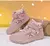 Botas de nieve y lluvia para niños y niñas, zapatillas con punta ancha y aislamiento de invierno, zapatos forrados de piel impermeables para niños y niñas, zapatillas de deporte para exteriores para clima frío. en internet