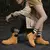 Botas altas de cuero para hombre y mujer, zapatos de alta calidad, zapatillas de deporte para exteriores, botines antideslizantes con cordones. - comprar en línea