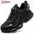 Nuevos zapatos de seguridad con botón giratorio para hombre, zapatos de trabajo antiimpacto y antiperforación, calzado deportivo de moda para hombre y seguridad profesional. - tienda en línea
