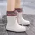 Botas de lluvia impermeables de color sólido para niño y niña, zapatos de agua duraderos antideslizantes, cómodos para el día lluvioso, Outdoor, Unisex. - comprar en línea