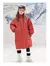 Parka de invierno para niños, chaqueta larga de algodón para adolescentes y niñas, abrigo negro y rojo, traje para la nieve, parka con capucha.