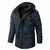 Imagen de Parkas gruesas para hombre, chaqueta cálida de invierno, abrigos de lana de Cacchemira, cortavientos militar acolchado de algodón para exteriores, prendas de vestir con capucha.