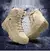 Botas de combate para el desierto para hombre, zapatos de senderismo de cuero para actividades al aire libre, botas para trabajo de caza, botines. - comprar en línea