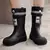 Botas de lluvia impermeables de color sólido para niño y niña, zapatos de agua duraderos antideslizantes, cómodos para el día lluvioso, Outdoor, Unisex.