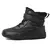Imagen de Botas para la nieve, para el frío, invierno, con punta ancha para niños y niñas, zapatos forrados de piel imermeables con aislamiento, zapatillas de deporte para exteriores para clima frío.