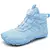 Nuevas botas de invierno para padres e hijos, botas de nieve para hombes y mujeres, zapatillas de deporte informales de piel cálida, antideslizantes para exteriores, botines para niños y niñas. - comprar en línea