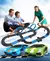 Imagen de Juego de juguetes de vía férrea eléctrica, doble Control remoto, pista de carrreras de coches, circuito Autorama, juguete para niños y niñas, regalo navidad.