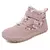 Botas de nieve y lluvia para niños y niñas, zapatillas con punta ancha y aislamiento de invierno, zapatos forrados de piel impermeables para niños y niñas, zapatillas de deporte para exteriores para clima frío. en internet