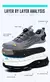 Nuevos zapatos de seguridad con botón giratorio para hombre, zapatos de trabajo antiimpacto y antiperforación, calzado deportivo de moda para hombre y seguridad profesional.