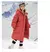 Imagen de Parka de invierno para niños, chaqueta larga de algodón para adolescentes y niñas, abrigo negro y rojo, traje para la nieve, parka con capucha.