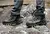 Zapatos de senderismo de cuero, botas de trekking para hombre, botas de caza impermeables de montaña, zapatillas de deporte para hombre, botines tácticos de combate en el desierto. - comprar en línea