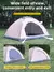 Tienda de campaña al aire libre, Carpa con protección solar y lluvia, cama doble.