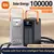 Xiaomi Banco de energía de energía solar mAh, luz para acampar al aire libre, banco de energía de gran capacidad, banco de energía desmontable de cuatro cables.